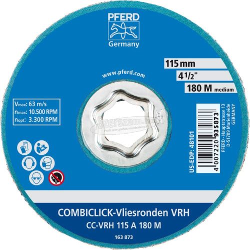 PFERD COMBICLICK vlieskorong CC-VRH 115 A 180 M 42000051