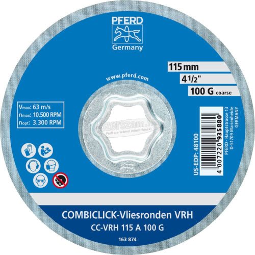 PFERD COMBICLICK vlieskorong CC-VRH 115 A 100 G 42000052