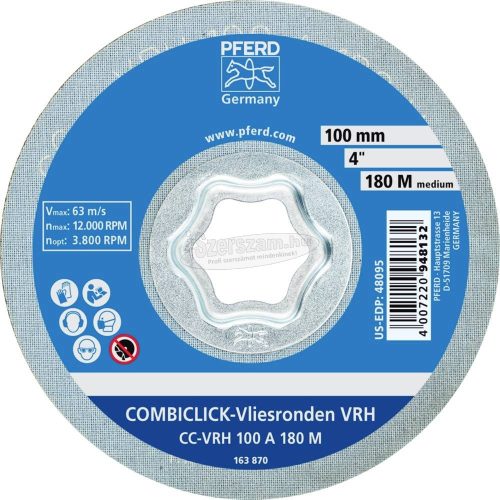 PFERD COMBICLICK vlieskorong CC-VRH 100 A 180 M 42000031
