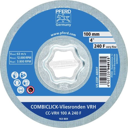 PFERD COMBICLICK vlieskorong CC-VRH 100 A 240 F 42000030