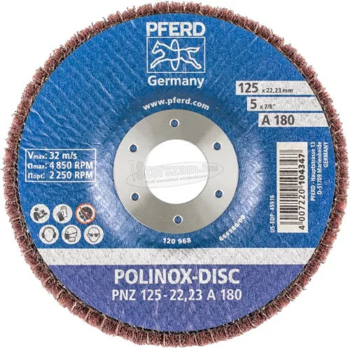 PFERD POLINOX csiszolókorong PNZ 125-22,23 A 180 44692267