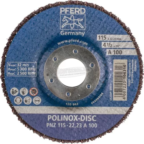 PFERD POLINOX csiszolókorong PNZ A több változatban