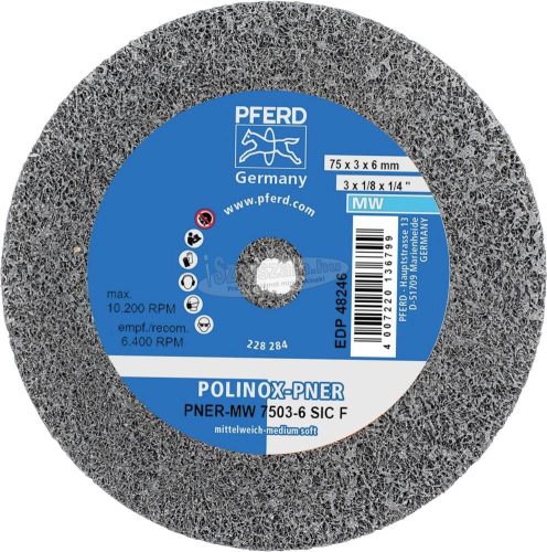 PFERD POLINOX kompakt vlies csiszolókerék PNER-MW 7503-6 SiC F 47803087