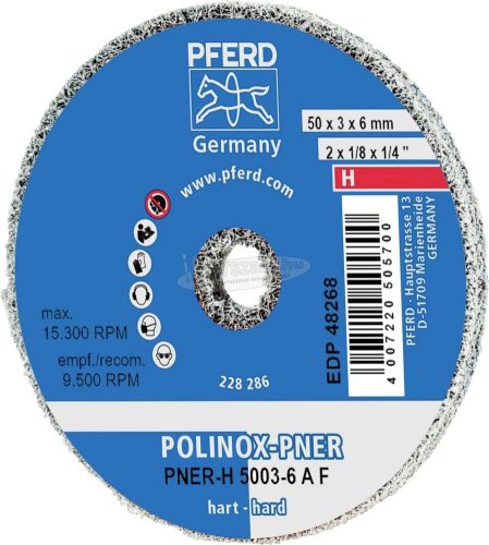 PFERD POLINOX kompakt vlies csiszolókerék PNER-H 5003-6 A F 44691005