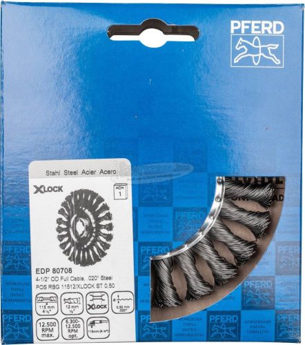 PFERD fonott körkefe POS RBG 11512/X-LOCK ST 0,50 43312031