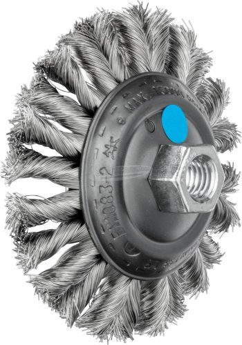 PFERD kúpos kialakítású kefe menettel, fonott POS KBG 11515/M14 CT INOX 0,35 43315013