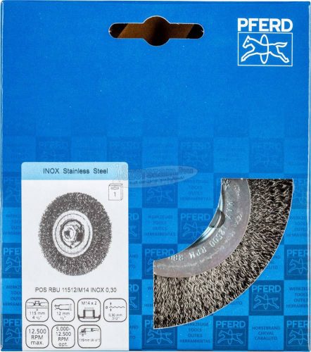 PFERD fonatlan körkefe POS RBU 11512/M14 INOX 0,30 43502202