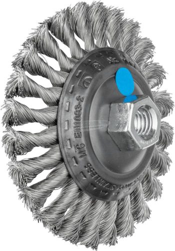 PFERD kúpos kialakítású kefe menettel, fonott POS KBG 11515/M14 INOX 0,35 43315003