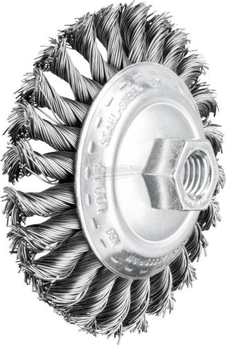 PFERD kúpos kialakítású kefe menettel, fonott POS KBG 10013/M14 ST 0,50 43313001