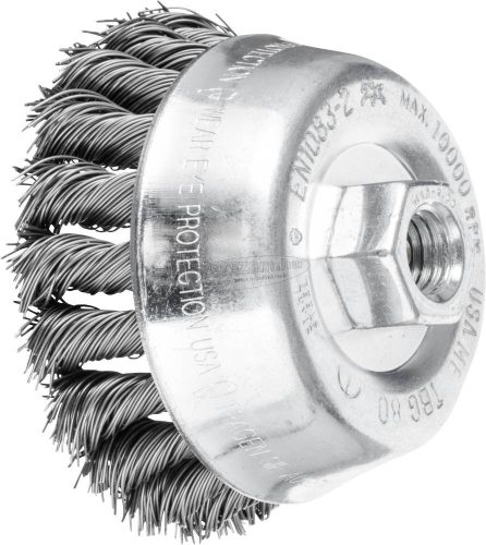 PFERD fazékkefe menettel, fonott POS TBG 80/M14 ST 0,50 43306031