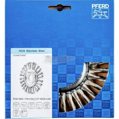 PFERD fonott körkefe POS RBG 17813/22,2 CT INOX 0,50 43304018