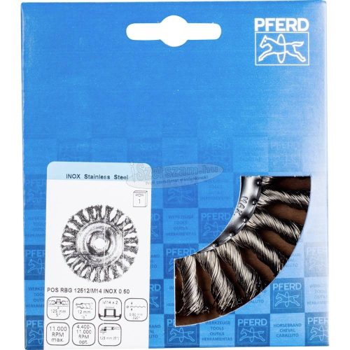 PFERD fonott körkefe POS RBG 12512/M14 INOX 0,50 43303009