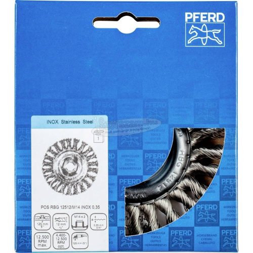 PFERD fonott körkefe POS RBG 12512/M14 INOX 0,35 43303007