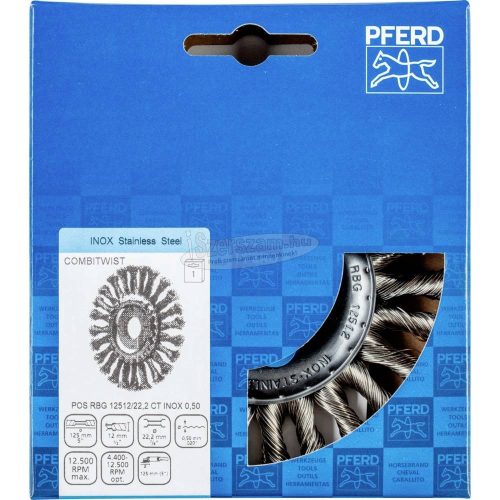 PFERD fonott körkefe POS RBG 12512/22,2 CT INOX 0,50 43303012