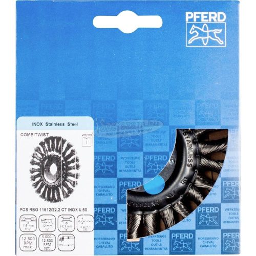 PFERD fonott körkefe POS RBG 11512/22,2 CT INOX 0,50 43312015