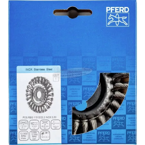 PFERD fonott körkefe POS RBG 11512/22,2 INOX 0,50 43312006