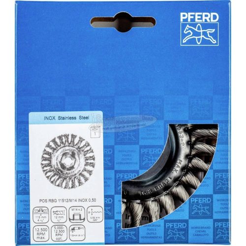 PFERD fonott körkefe POS RBG 11512/M14 INOX 0,50 43312008