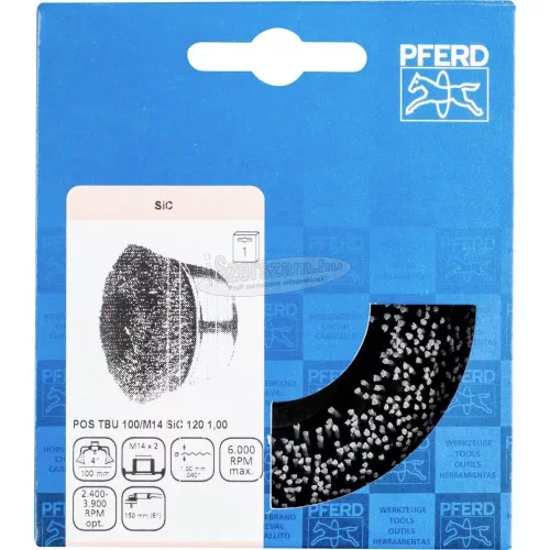 PFERD fazékkefe menettel, fonatlan POS TBU 100/M14 SiC 120 1,00 43469104