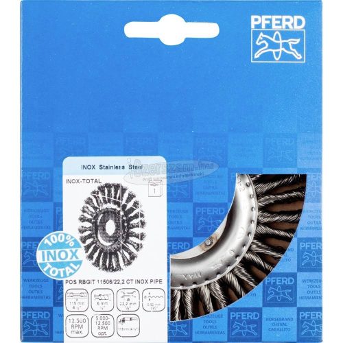 PFERD INOX-TOTAL kefe POS RBGIT 11506/22,2 PIPE CT INOX 0,50 43300032