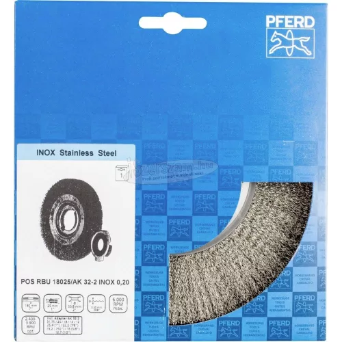 PFERD fonatlan körkefe POS RBU 18025/AK32-2 INOX 0,20 43701236