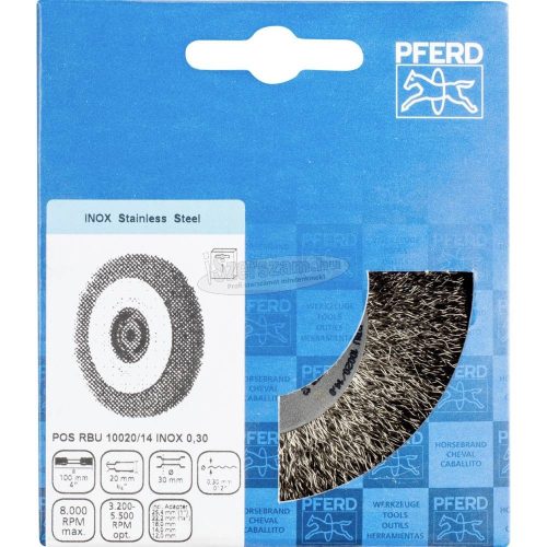 PFERD fonatlan körkefe POS RBU széles kivitel INOX több méretben