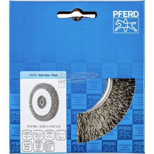 PFERD fonatlan körkefe POS RBU 12528/14,0 INOX 0,30 43701120