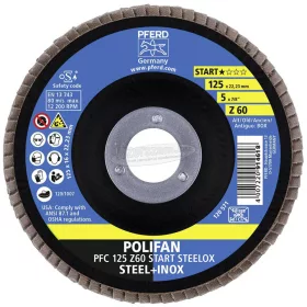   PFERD 69300935 POLIFAN fogazott alátét PFC 125x22,23mm kúpos Z60 BOX STEELOX acél/rozsdamentes acél 125mm 10db 69300935