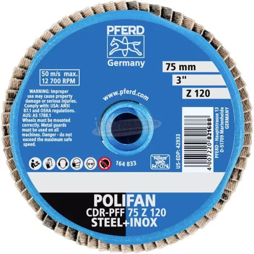 PFERD COMBIDISC Mini-POLIFAN korong CD PFF 75 Z 120 42719712