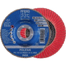   PFERD POLIFAN legyezőlapos csiszolókorong PFC 115 CO-FREEZE 36 SG INOX 67711536