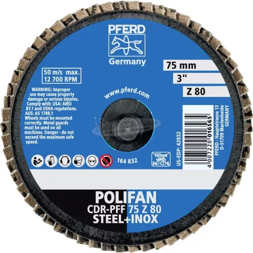 PFERD COMBIDISC Mini-POLIFAN korong CDR PFF 75 Z 80 47202536