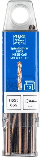 PFERD csigafúró INOX anyagokhoz SPB DIN 338 HSSE N 5,0 INOX 25203564