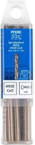 PFERD csigafúró INOX anyagokhoz SPB DIN 338 HSSE N 5,5 INOX 25203568
