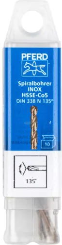 PFERD csigafúró INOX anyagokhoz SPB DIN 338 HSSE N INOX több változatban