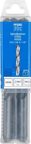 PFERD csigafúró acél anyagokhoz SPB DIN 338 HSSG N 12,5 STEEL 25203546