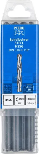 PFERD csigafúró acél anyagokhoz SPB DIN 338 HSSG N 9,0 STEEL 25203538