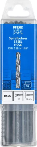 PFERD csigafúró acél anyagokhoz SPB DIN 338 HSSG N 9,5 STEEL 25203539