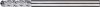 PFERD 21001066 Turbómaró Hossz 43mm Átmérő 3mm Munkahossz 13mm Szár átmérő 3mm 21001066