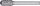 PFERD 21001067 Turbómaró Hossz 43mm Átmérő 6mm Munkahossz 13mm Szár átmérő 3mm 21001067