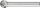 PFERD keményfém HM turbomaró rozsdamentes INOX anyagokhoz KUD 1009/6 INOX 21112782