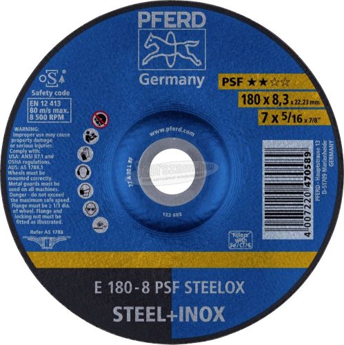 PFERD tisztítókorong E 180-8 PSF STEELOX 62017831