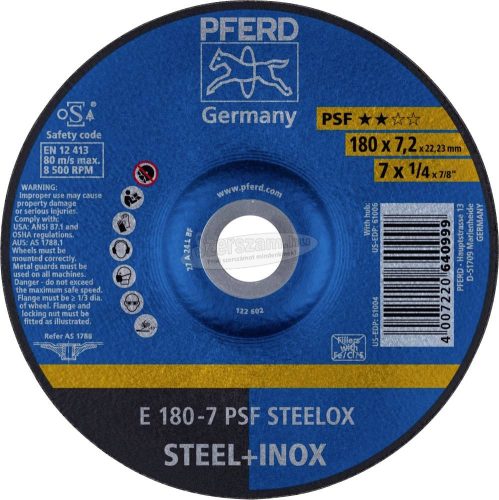 PFERD tisztítókorong E 180-7 PSF STEELOX 62017640