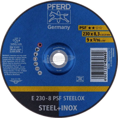 PFERD tisztítókorong E 230-8 PSF STEELOX 62023831