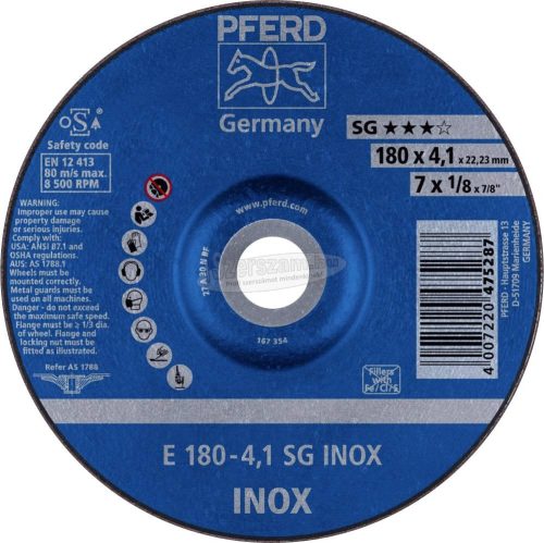 PFERD tisztítókorong E 180-4,1 SG INOX 62217432