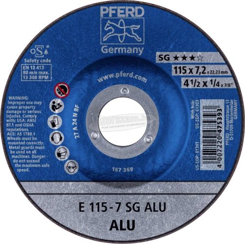 PFERD tisztítókorong E 115-7 SG ALU 62211622