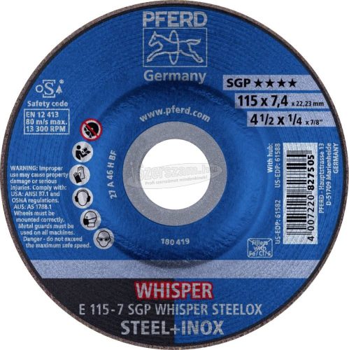 PFERD tisztítókorong E 115-7 SGP WHISPER STEELOX 62211848