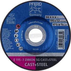   PFERD tisztítókorong E ZIRKON SG CAST+STEEL több változatban