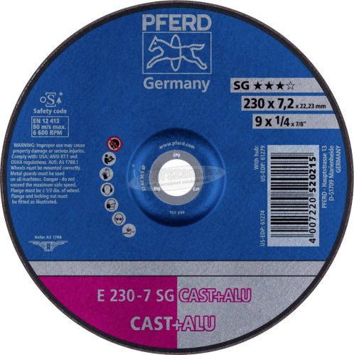 PFERD tisztítókorong E 230-7 SG CAST+ALU 62223681
