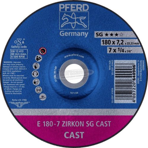 PFERD tisztítókorong E 180-7 ZIRKON SG CAST 62217738