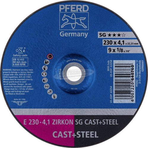 PFERD tisztítókorong E 230-4,1 ZIRKON SG CAST+STEEL 62218310