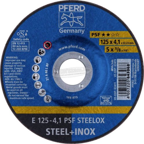 PFERD tisztítókorong E 125-4,1 PSF STEELOX 69220531